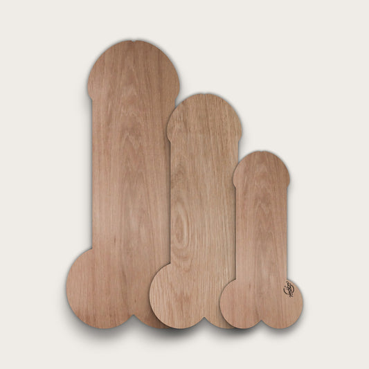 Planches à découper en chêne en forme de bite, personnalisables, idéales pour vos apéritifs entre amis et en cadeau EVG/EVJF